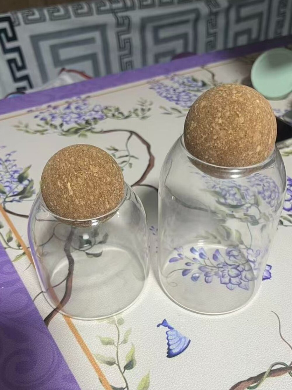 MOLFUJ Glass Storage Container with Ball Cork